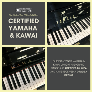 A new shipment of quality pre-owned Yamaha and Kawai pianos has arrived!