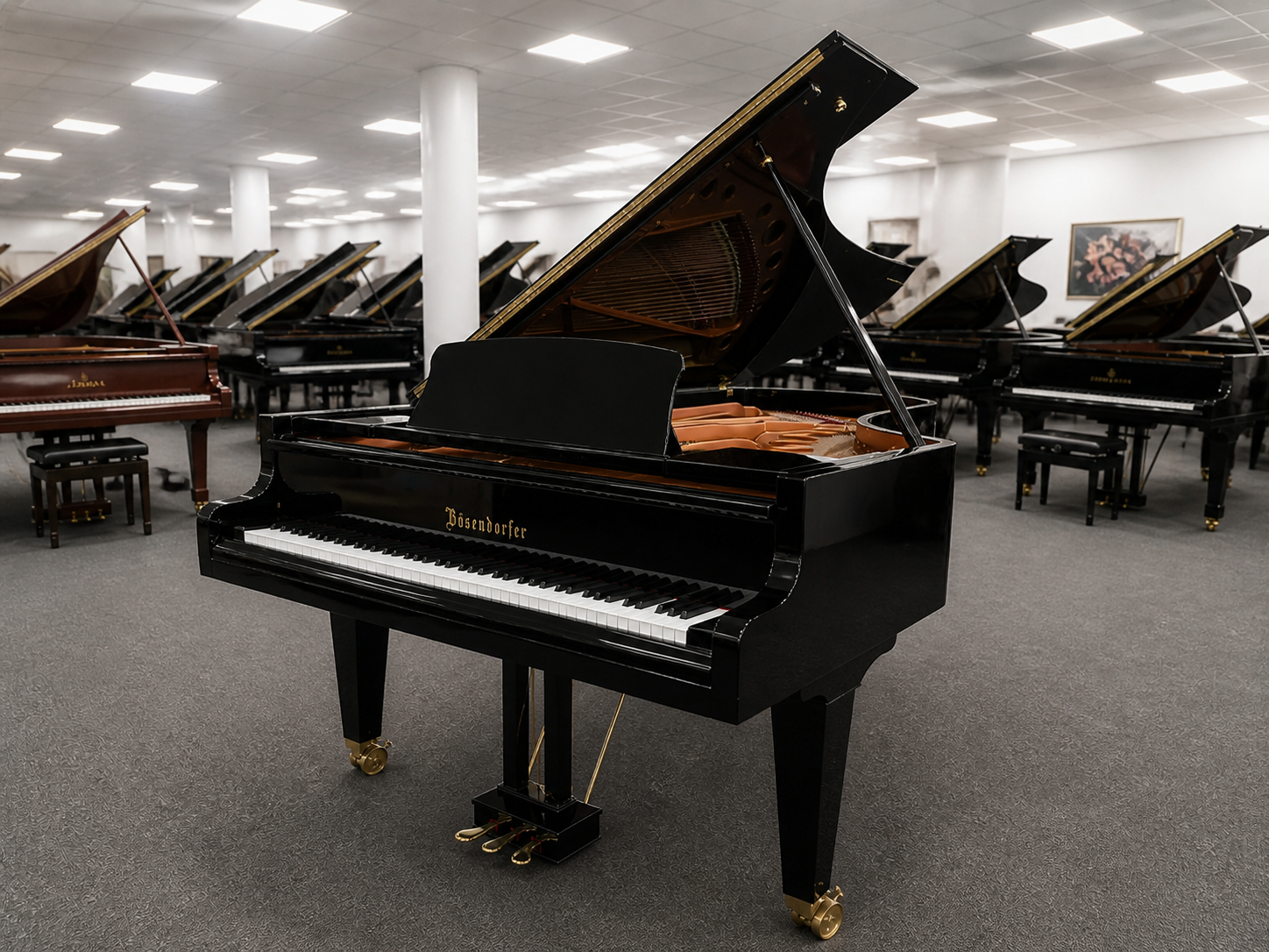 1938 Bosendorfer 275 Concert Grand Piano in Polished Ebony, Fully Rebuilt 2025